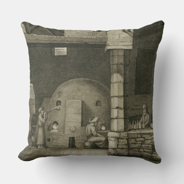 Glasflaskatillverkare, från konster för volym II Kudde (Framsida)