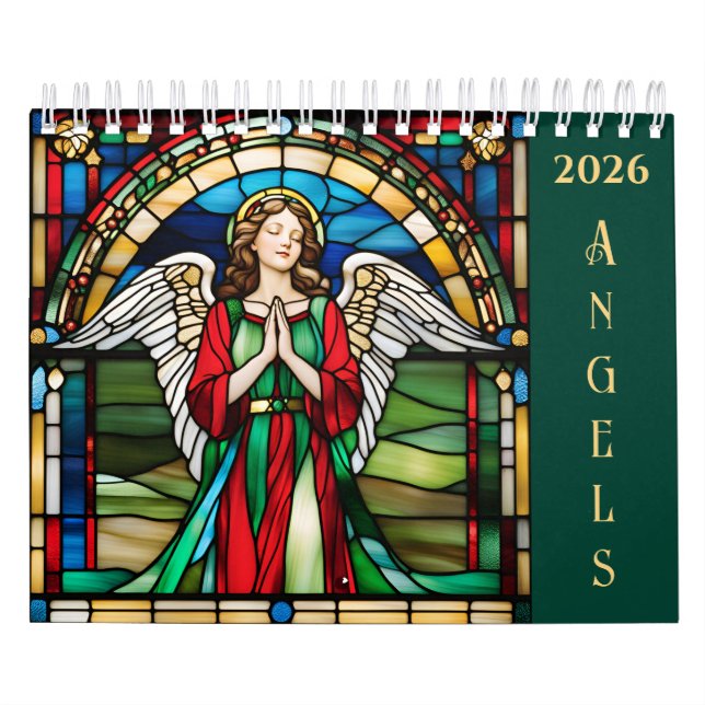 Glasfönster 2026 Personlig Angel Kalender (Omslag)