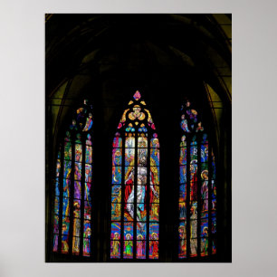 Glasfönster(2), St Vitus-katedral Poster