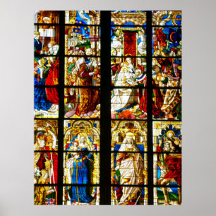 Glasfönster i Kölns katedral, Tyskland Poster