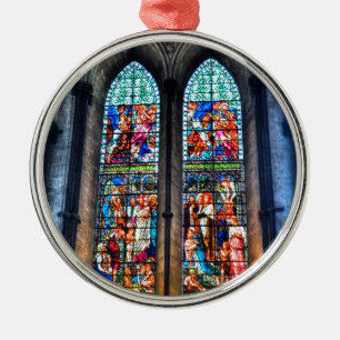 Glasfönster, målat, Salisbury Cathedral, Förenade Julgransprydnad Metall