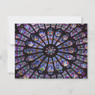Glasfönster, Notre Dame, Paris Vykort