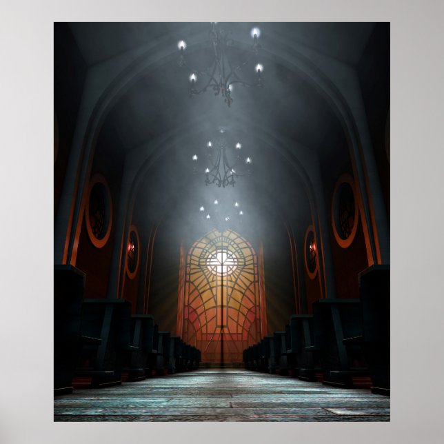 Glasfönsterkyrka Poster (Framsidan)