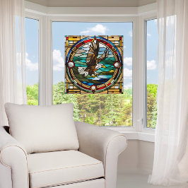 Glasfönstrets lucka i Örn med fingerat glas