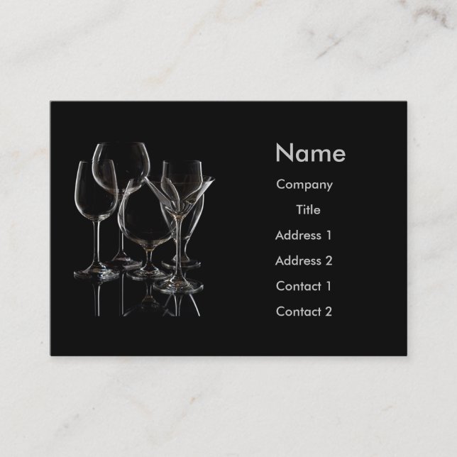 Glasföremål Visitkort (Framsida)