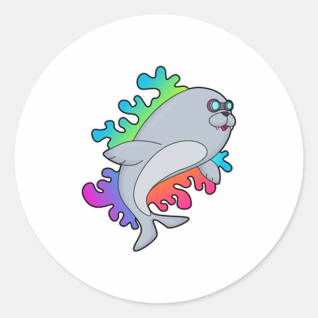 Glasförsegling Runt Klistermärke (Framsida)