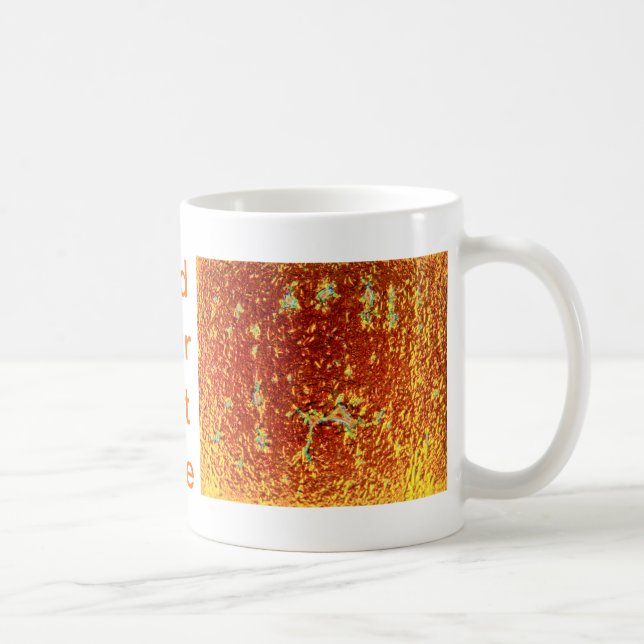 Glasfusion med guld kaffemugg (Höger)