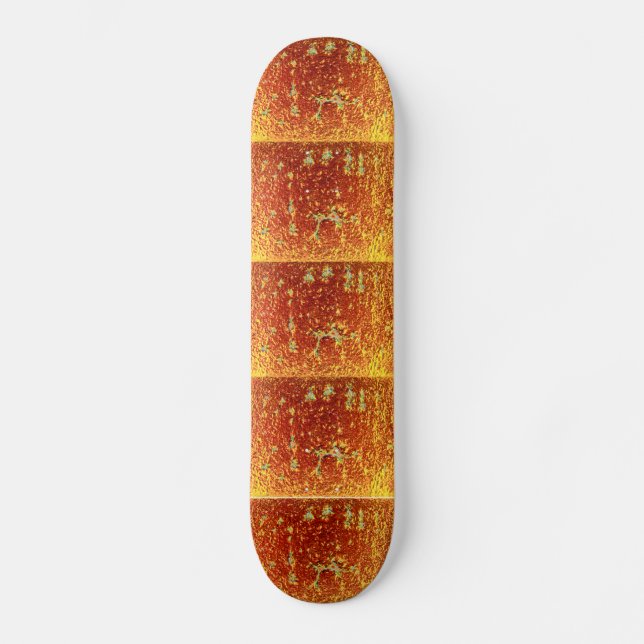 Glasfusion med guld skateboard bräda 21,5 cm (Framsida)