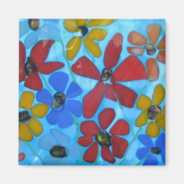 Glasfusionsblomma Magnet