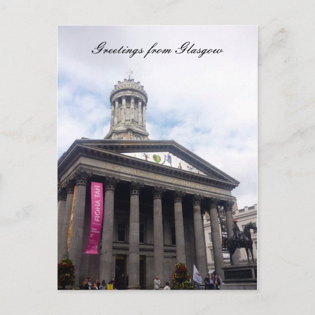 Glasgalleri modern konst vykort (Framsida)