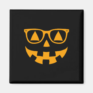 Glasglasögonen jack o lantern Ansikte Halloween P Magnet