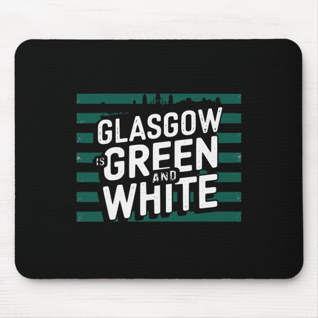 Glasgow är Grönt och vit Musmatta (Framsidan)
