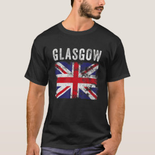 Glasgow Brittisk flagga Union Jack Skottland T Shirt