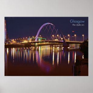 Glasgow - den Clyde bågen Poster