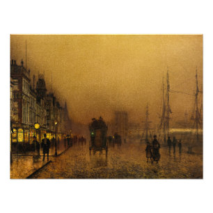 Glasgow Docks, 1880 av John Atkinson Grimshaw Fototryck