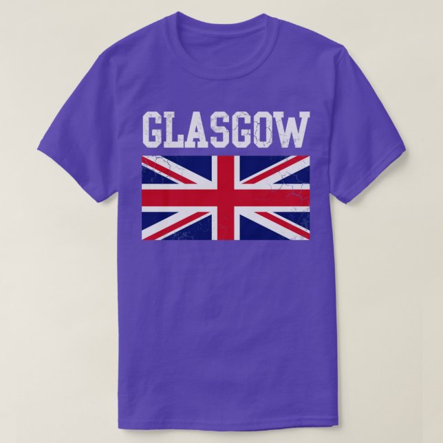 Glasgow England United Union Jack T Shirt (Design framsida)