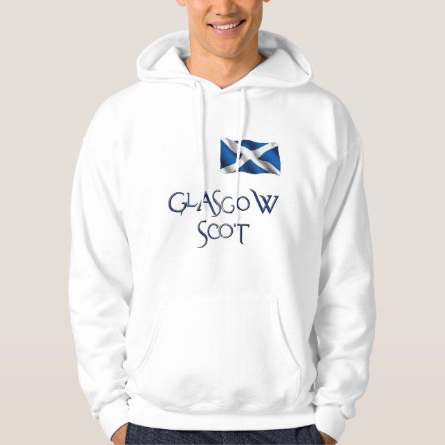 Glasgow Flagga of Scotland Patriotic Hoodie (Framsida)
