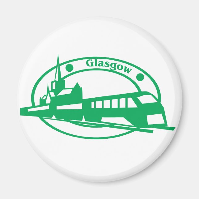 Glasgow Frimärke Magnet (Framsidan)