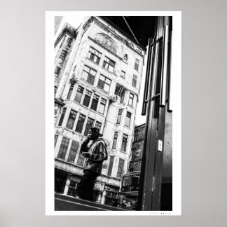 Glasgow Gata-scenreflektion Poster