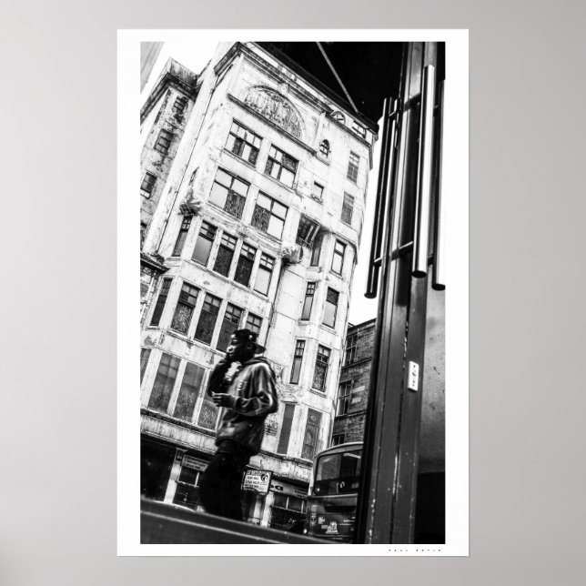 Glasgow Gata-scenreflektion Poster (Framsidan)
