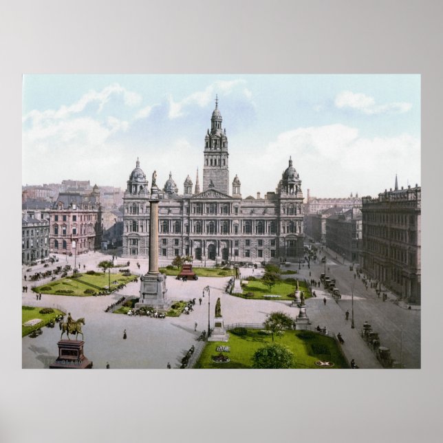 Glasgow George Square Poster (Framsidan)