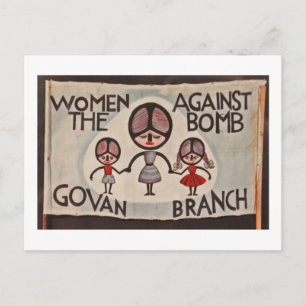 Glasgow Govan Women against the Bomb Vykort