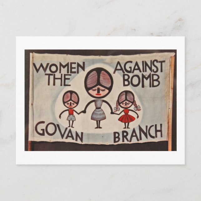 Glasgow Govan Women against the Bomb Vykort (Framsida)