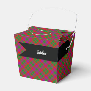 Glasgow Green Red Purple Tartan Treat Case Presentaskar