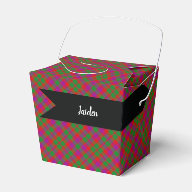 Glasgow Green Red Purple Tartan Treat Case Presentaskar (Framsidan Sidan)