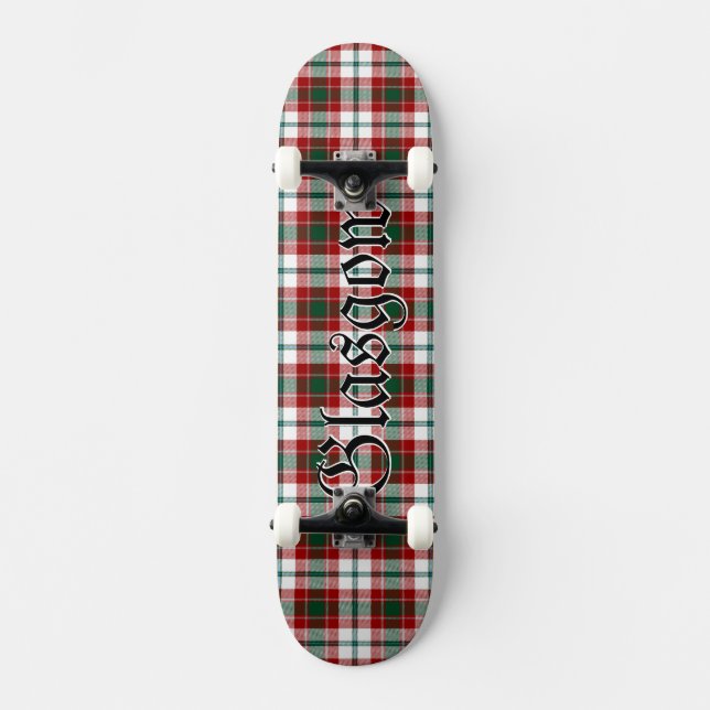 Glasgow Klan Tartan Scottish Play Mini Skateboard Bräda 18,5 Cm (Framsida)