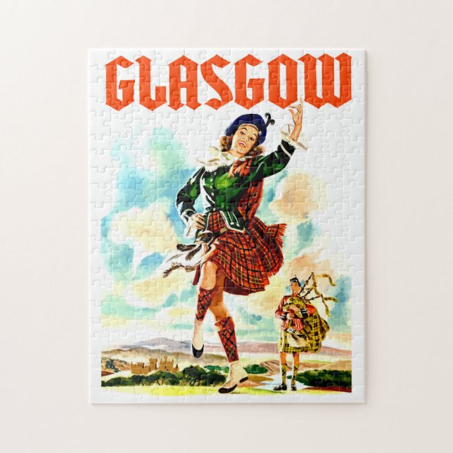 Glasgow, kvinna i kilt pussel (Vertikal)