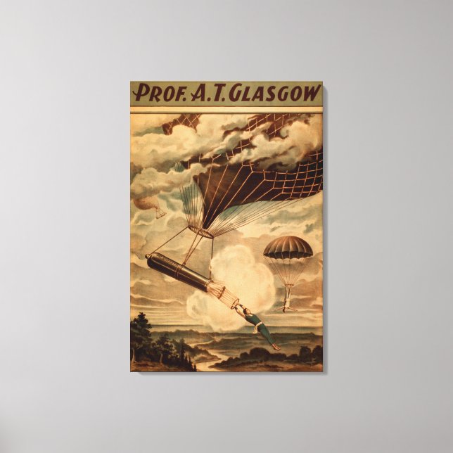 Glasgow Luftballong Circus Theater Poster Canvastryck (Framsida)