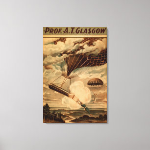 Glasgow Luftballong Circus Theater Poster Canvastryck