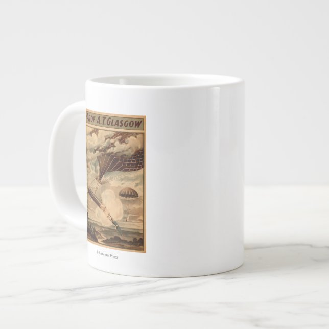 Glasgow Luftballong Circus Theater Poster Jumbo Mugg (Framsida vänster)