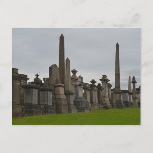 Glasgow Necropolis Graves Vykort