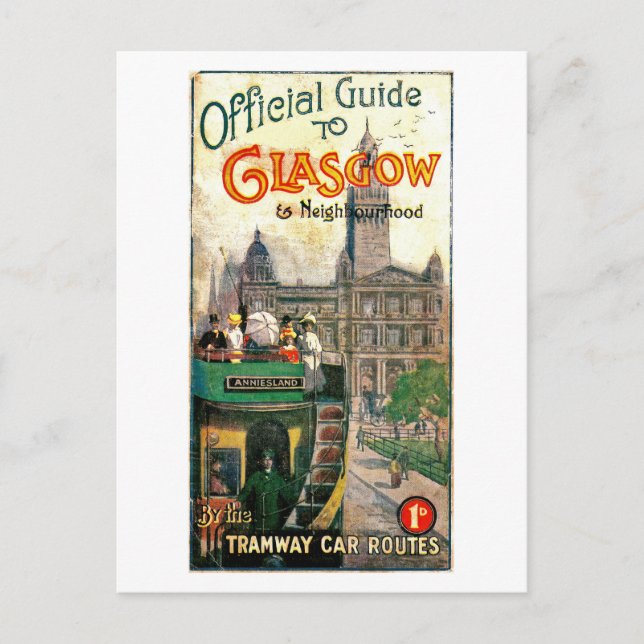 Glasgow och närliggande spårvagnslinjer vykort (Framsida)