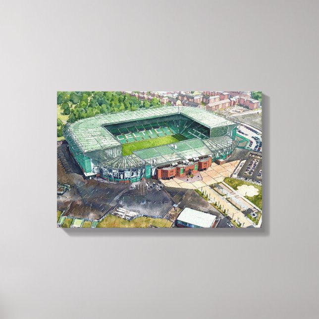 Glasgow Parkhead Fotbollsstadion Canvastryck (Framsida)