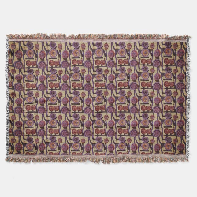 Glasgow Rose - Art Nouveau Inspired Filt (Framsidan)
