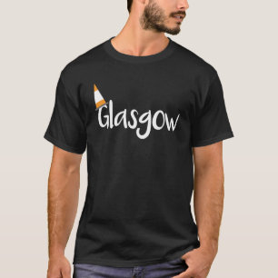 Glasgow Scotland Orange Traffic Cone Hat T Shirt