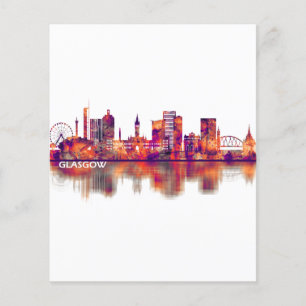 Glasgow Scotland Skyline Flygblad