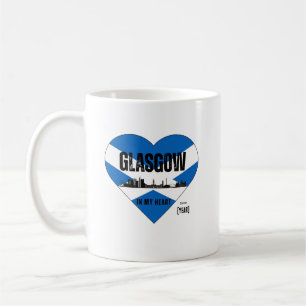 Glasgow Scotland Skyline Heart - sedan [år] Kaffemugg