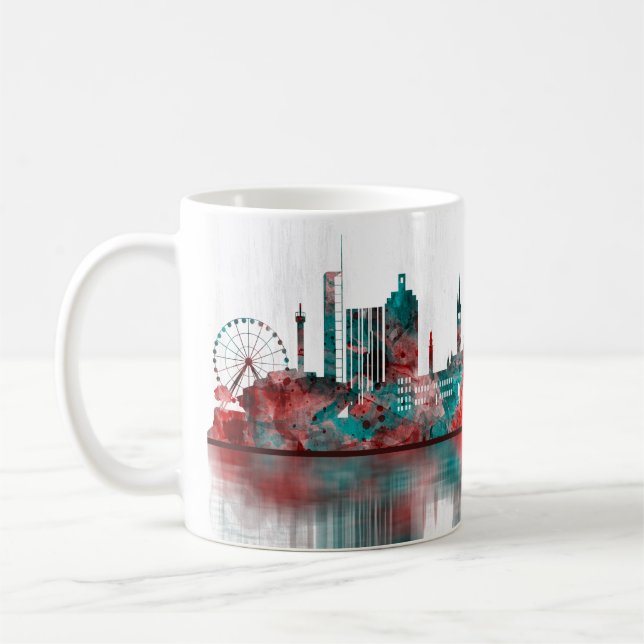 Glasgow Scotland Skyline Kaffemugg (Vänster)