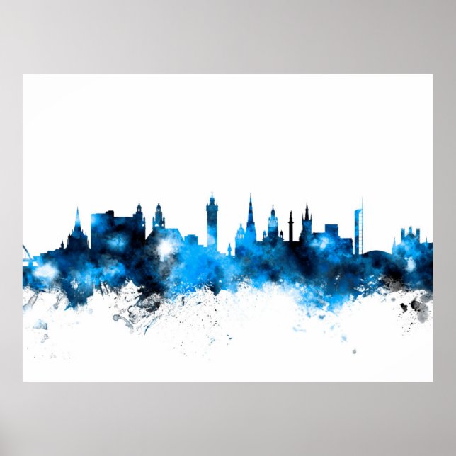 Glasgow Scotland Skyline Poster (Framsidan)