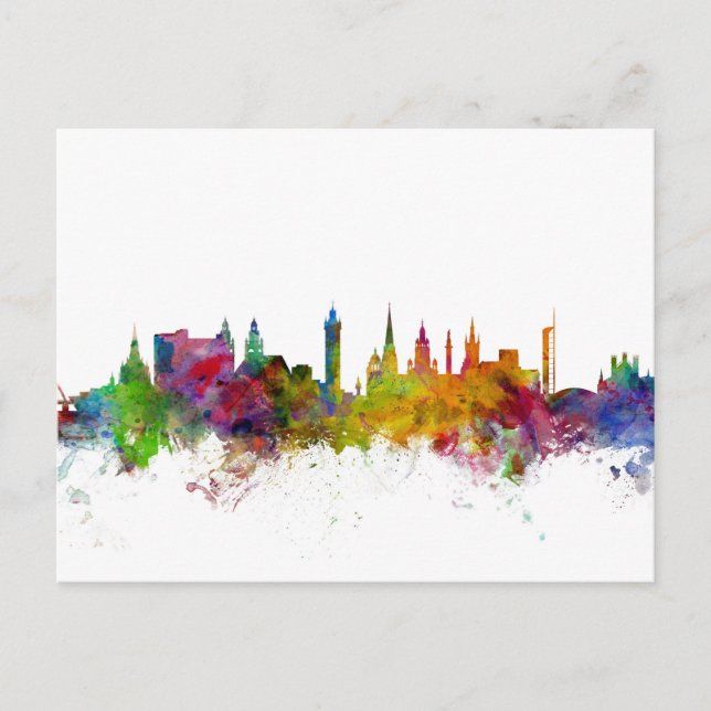 Glasgow Scotland Skyline Vykort (Framsida)
