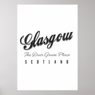 Glasgow Scotland "the Bäste Grönt Ställe" Poster