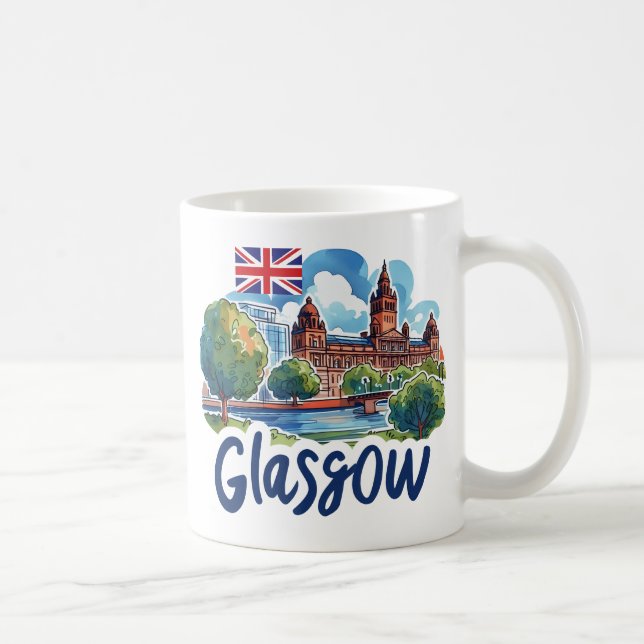 Glasgow Scotland UK Kaffemugg (Höger)