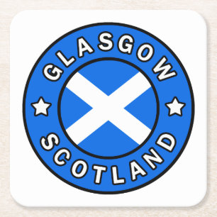 Glasgow Scotland Underlägg Papper Kvadrat