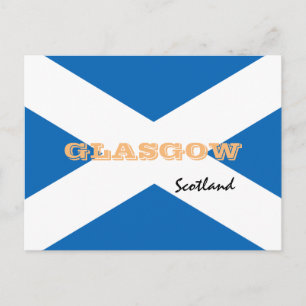 Glasgow - skotsk flagga & Skottland /sportfans Vykort