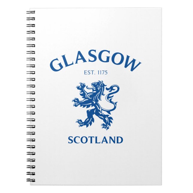 GLASGOW, SKOTTLAND ANTECKNINGSBOK (Framsidan)