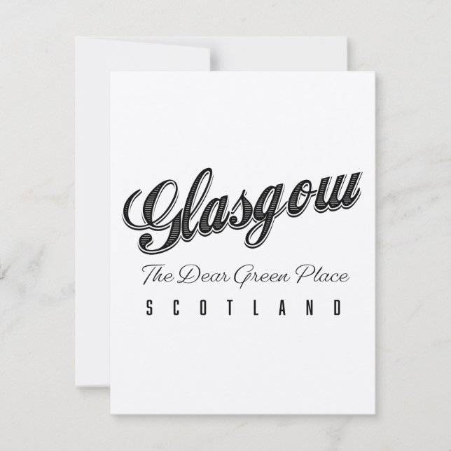Glasgow Skottland "Det Kära Gröna Platsen" (Framsida)
